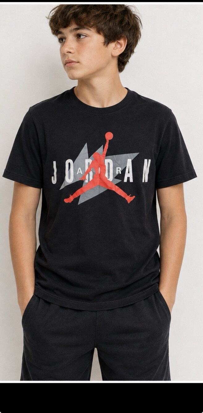 Jordan Boys XL Black Jumpman Graphic T-Shirt Short Sleeve Youth